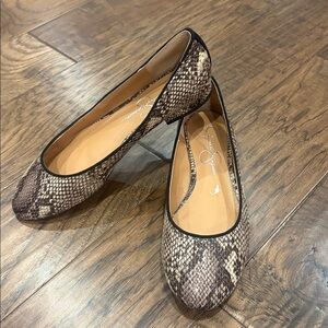Jessica Simpson Snake Skin Flats size 7.5